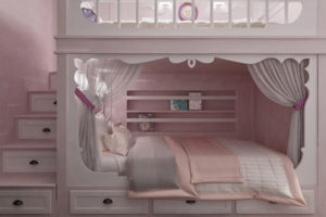 غرفة نوم بنات على شكل سرير أميرة