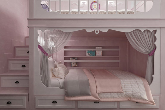 Princess-bed غرف نوم بنات بستايل