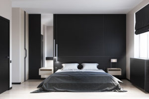 ديكور غرف النوم الحديثة وغرف النوم التركية باللونين الأسود والأبيض
