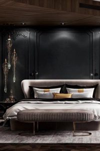 اللون الأسود والأبيض في تصاميم غرف النوم الحديثة وغرف النوم التركية